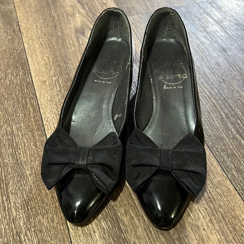 Paloma Picasso Black Kitten Heels